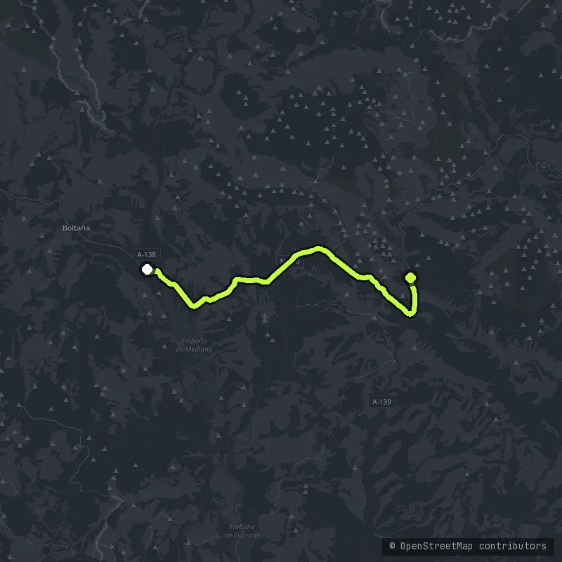 The Pyrenean Axis - Ainsa to Campo map