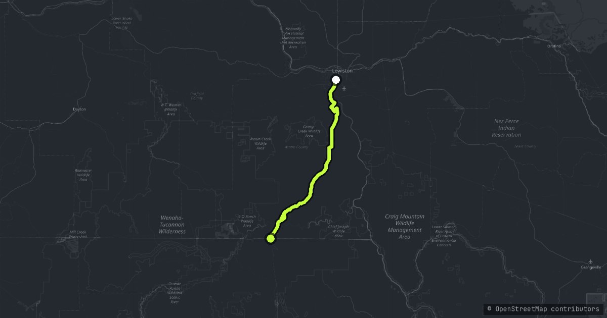The Rattlesnake Grade map