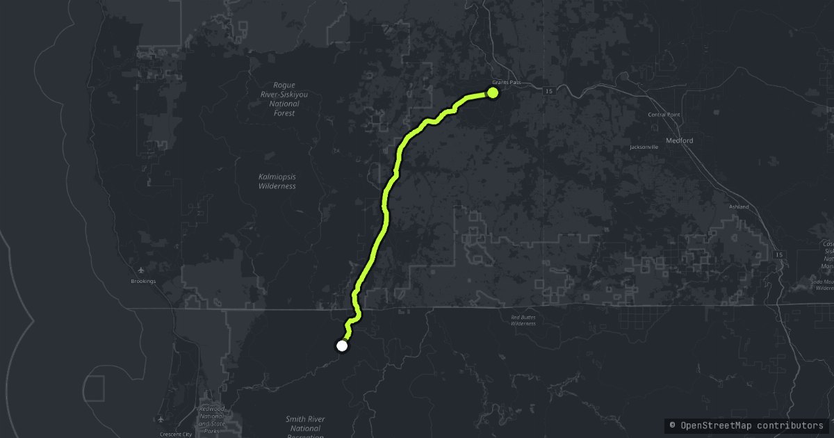 The Redwood Highway map