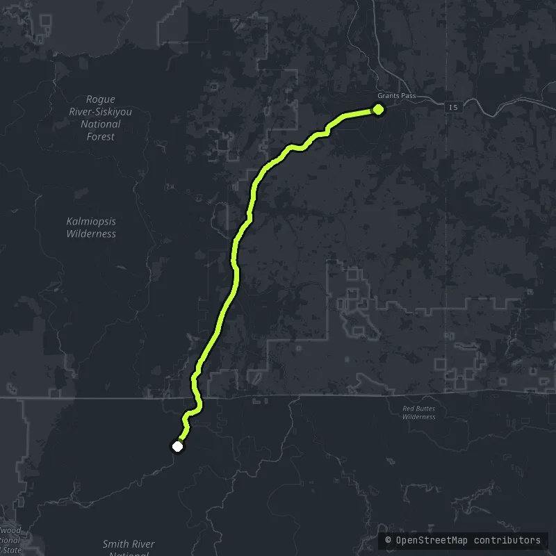 The Redwood Highway map