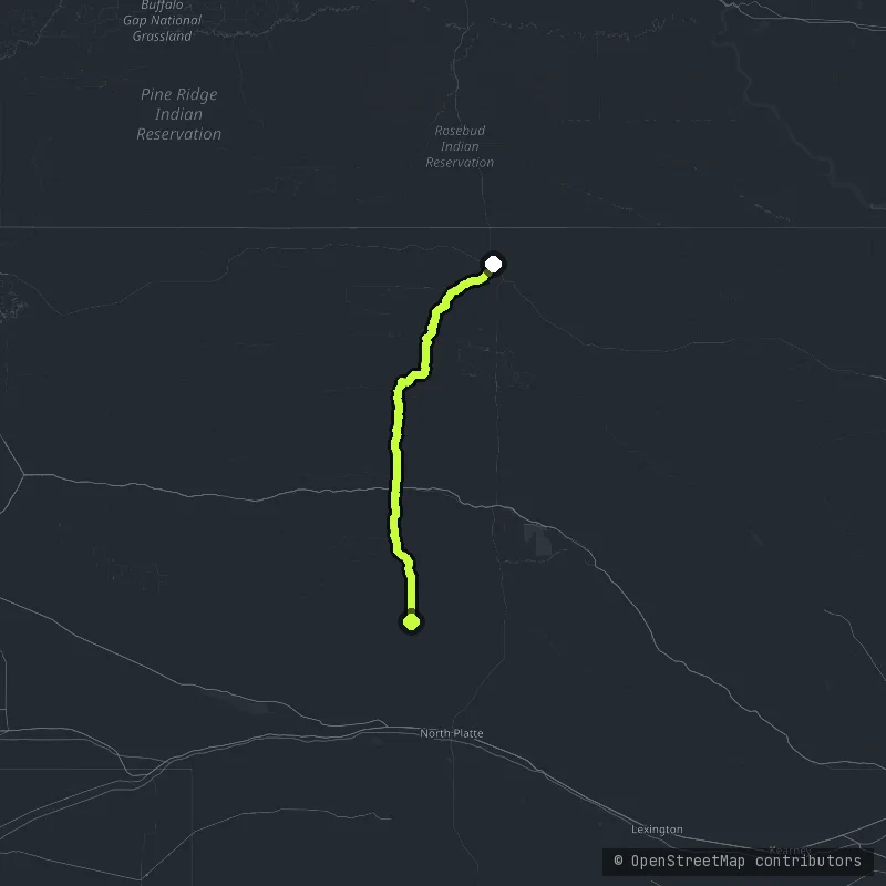 The Sandhills Crossing map