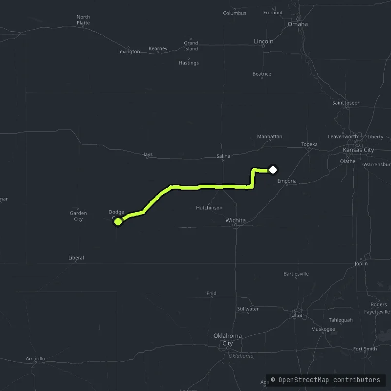 The Santa Fe Trail map