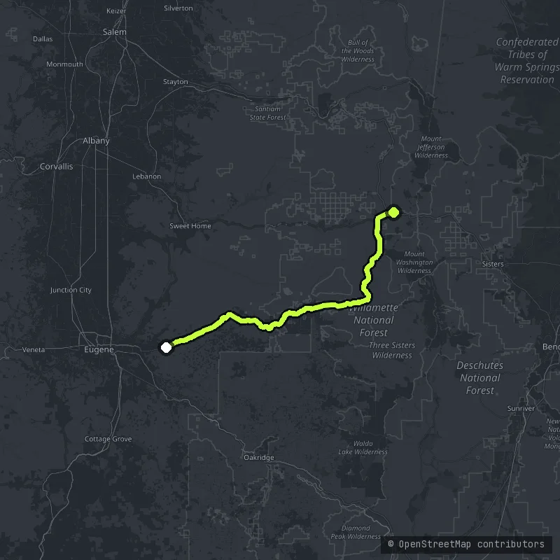The Santiam Pass map