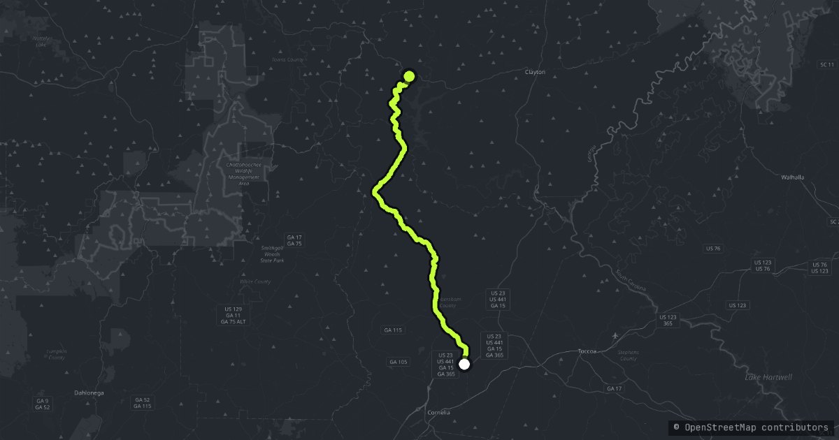 The Sautee Nacoochee map