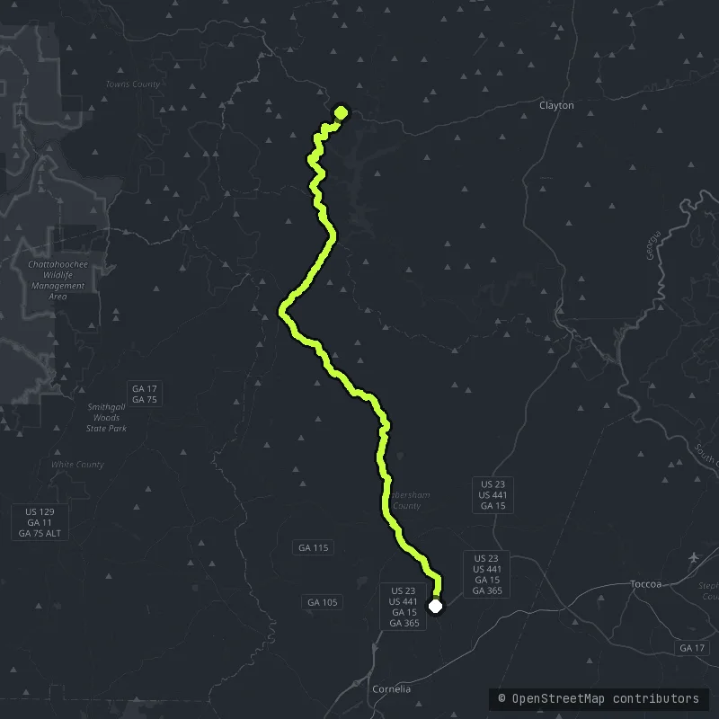 The Sautee Nacoochee map