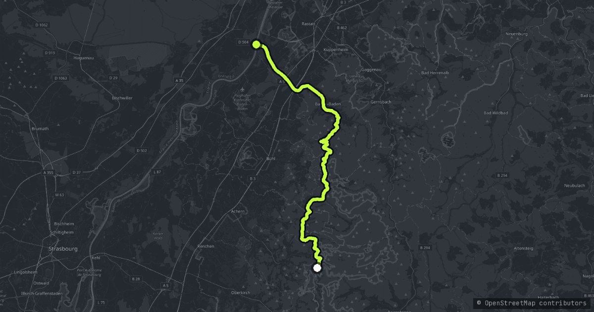 The Schwarzwaldhochstraße map