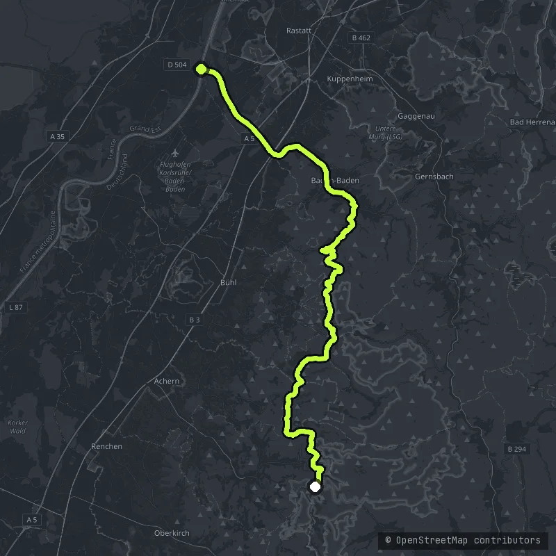 The Schwarzwaldhochstraße map