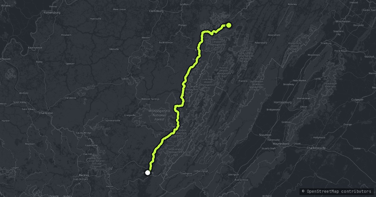 The Seneca Trail map