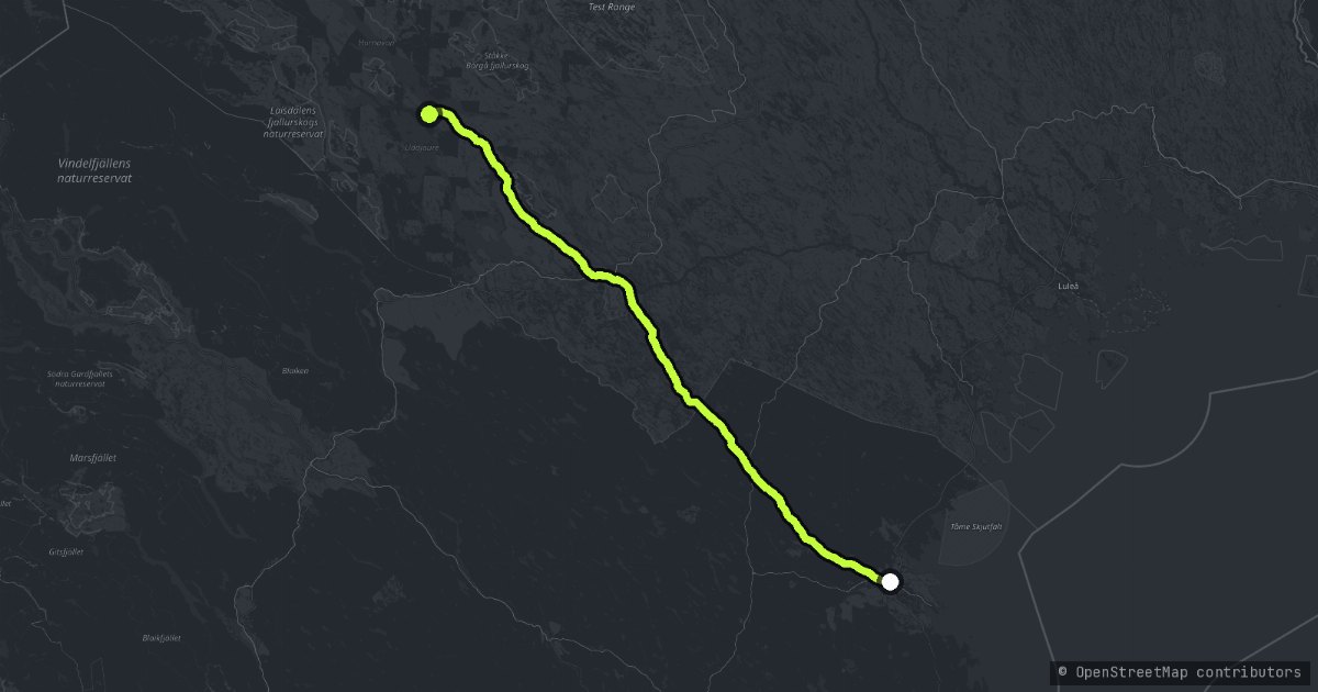 The Silvervägen map