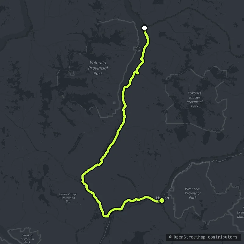 The Slocan Valley map