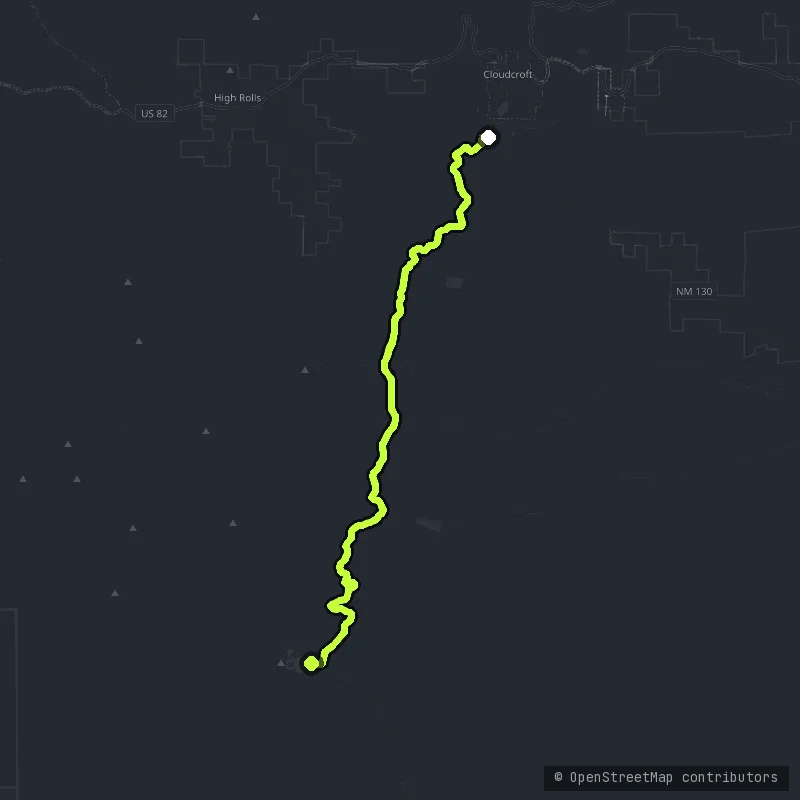 The Sunspot Scenic Byway map