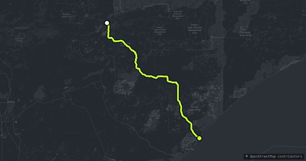 The Superior - National Forest Scenic Byway map