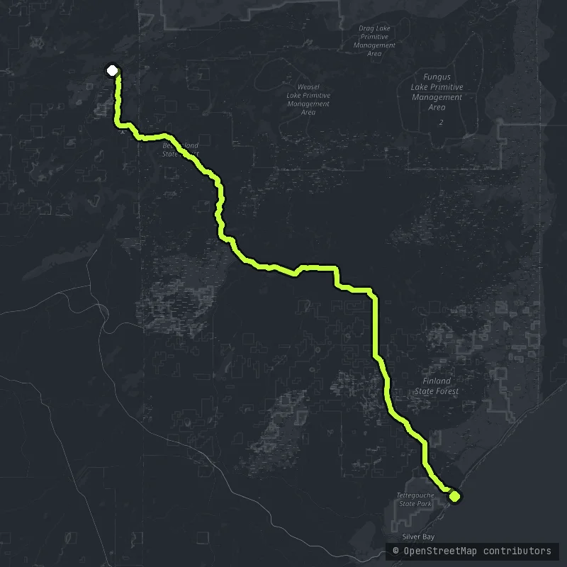 The Superior - National Forest Scenic Byway map