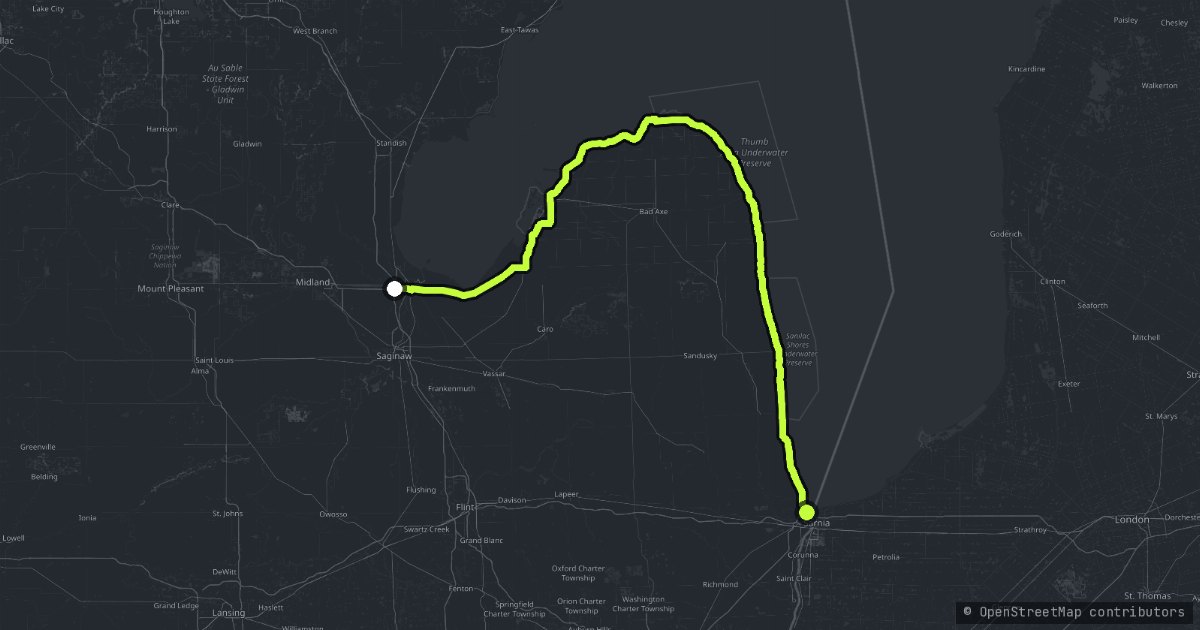 The Thumb Coast map