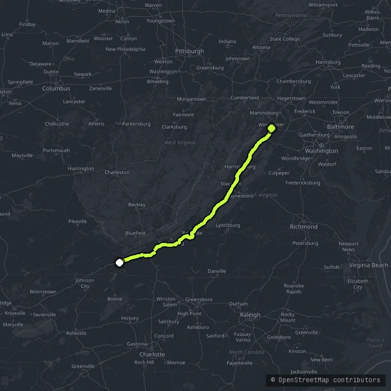 The Valley Pike map