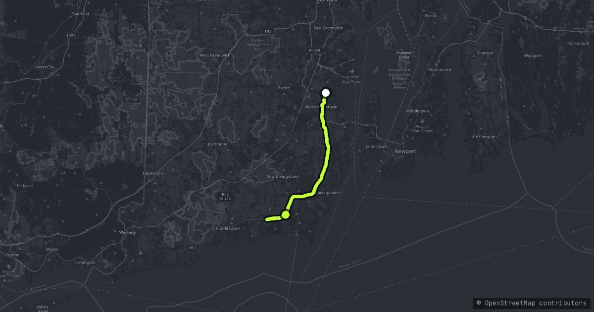 The Wickford and Narragansett Shore map
