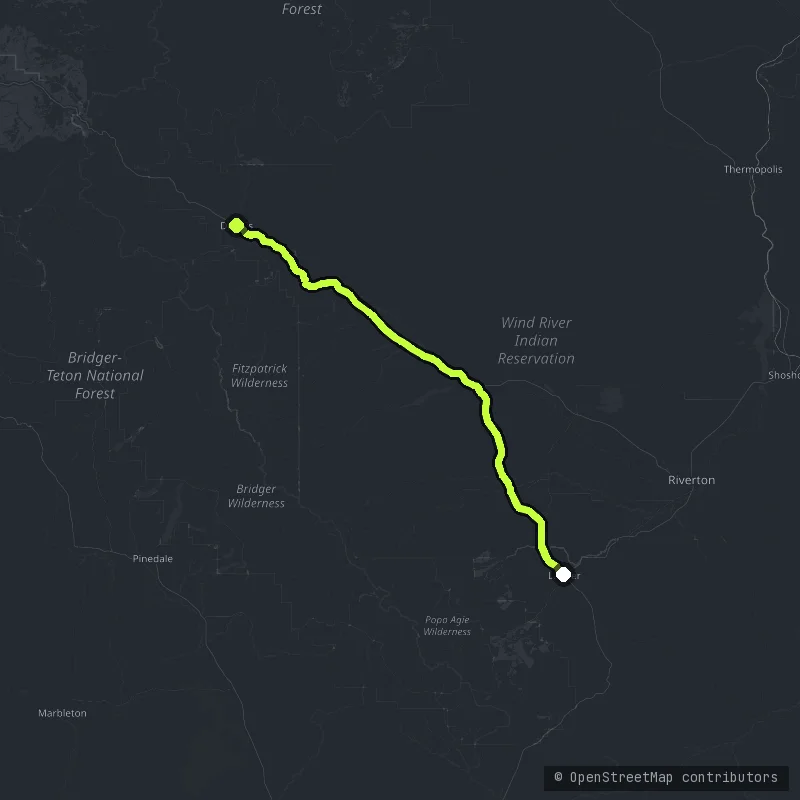 The Wind River Valley map