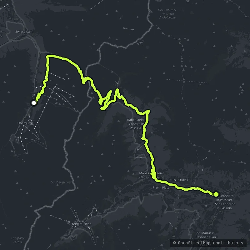 Timmelsjochstraße - Via Passo del Rombo map