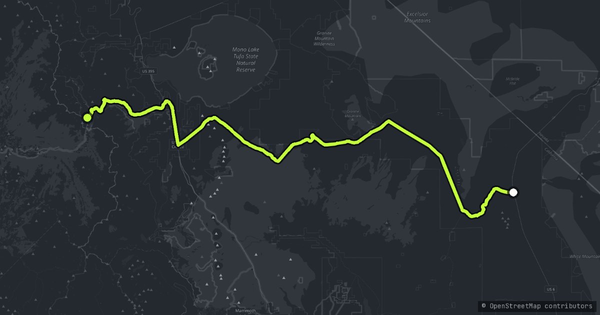 Tioga Pass map