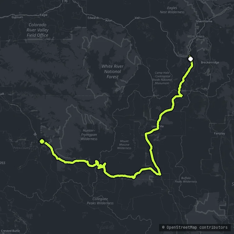Top of the Rockies National Scenic Byway map