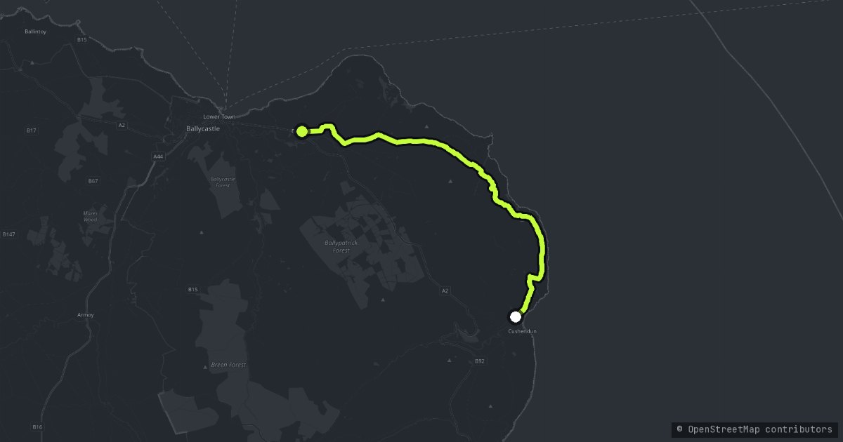Torr Head Road map