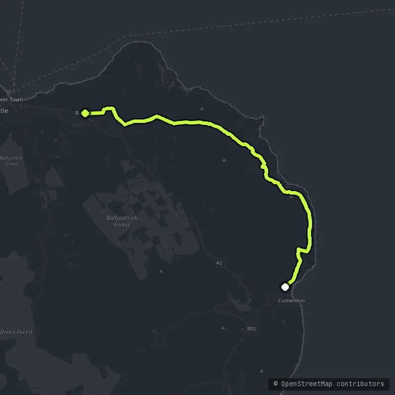 Torr Head Road map