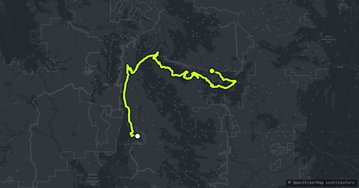 Trail Ridge Road/Beaver Meadow National Scenic Byway map