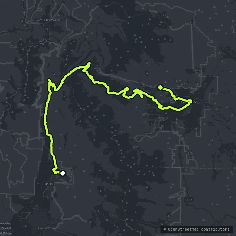 Trail Ridge Road/Beaver Meadow National Scenic Byway map