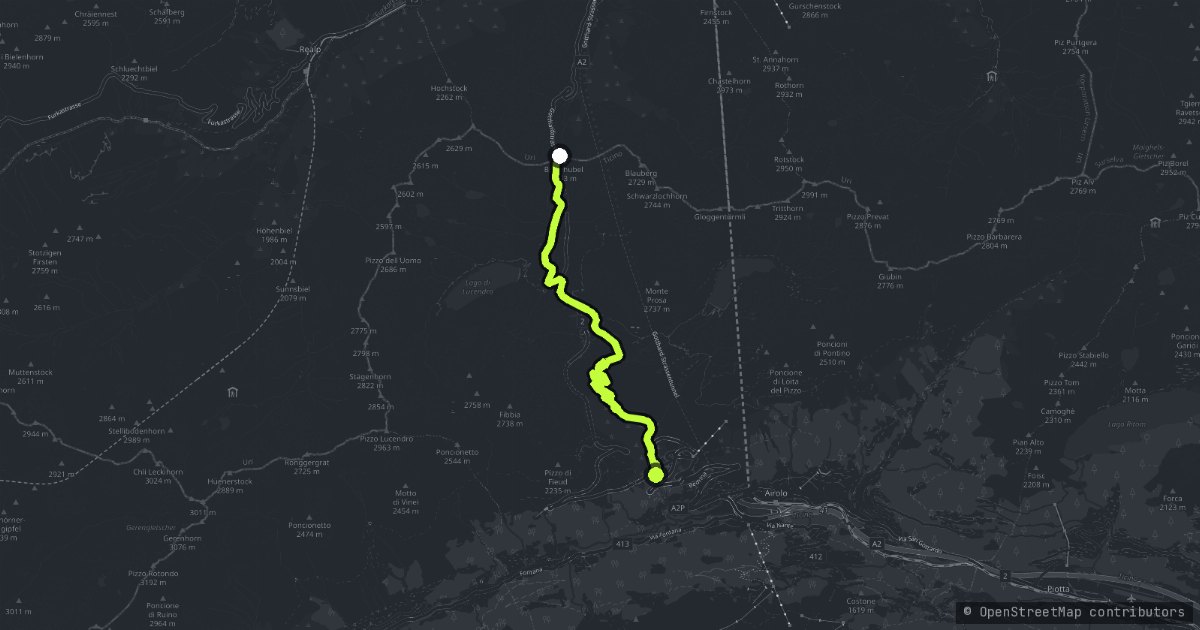 Tremola - the Old Gotthard Road map