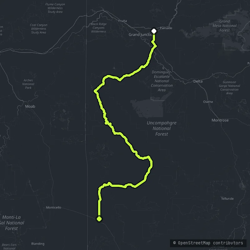 Unaweep Canyon & the Dolores map