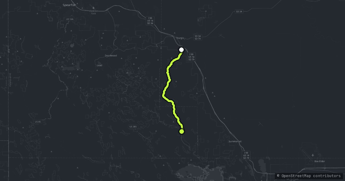 Vanocker Canyon Road map