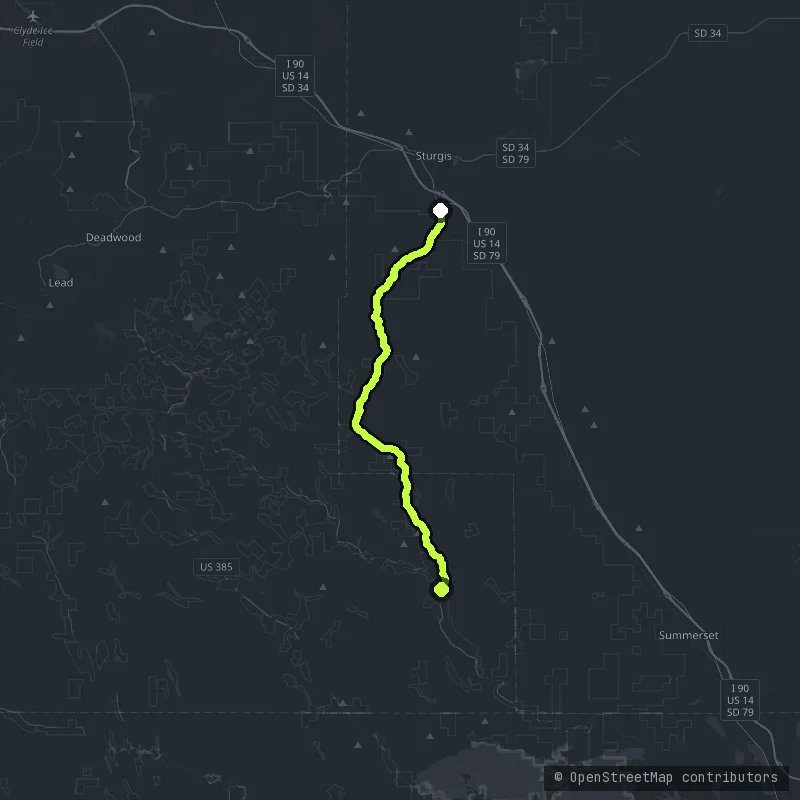 Vanocker Canyon Road map