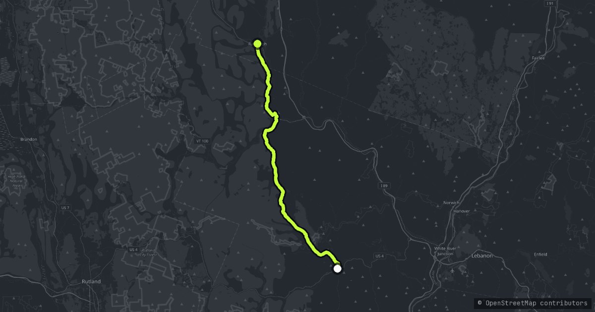 Vermont Route 12 map
