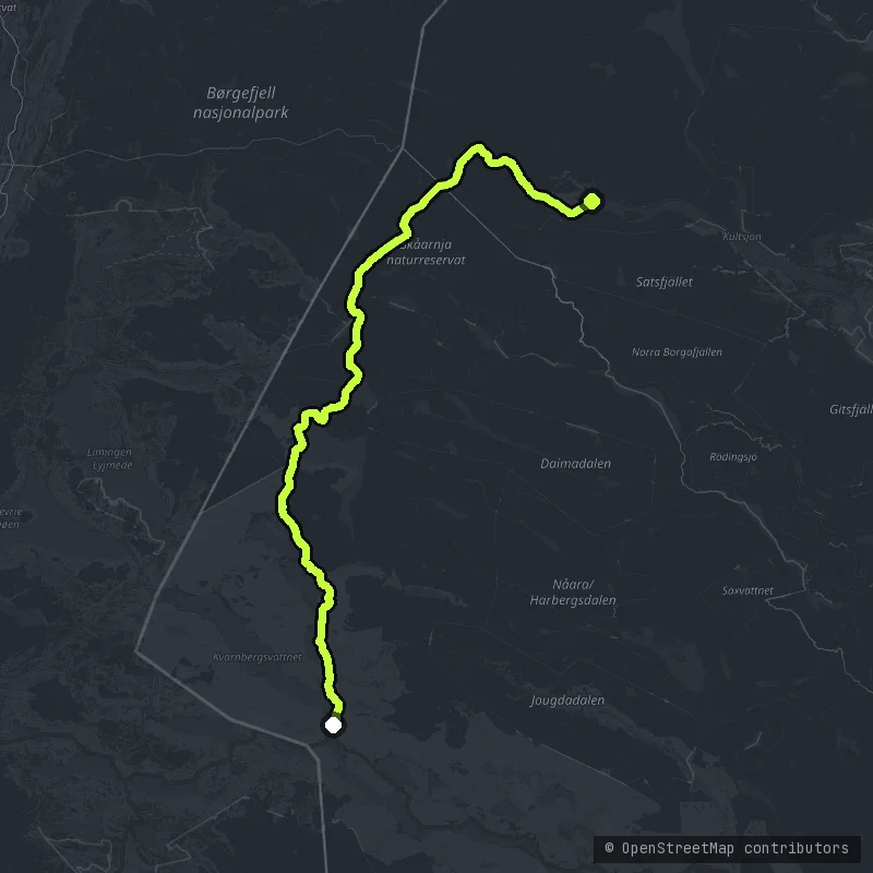 Vildmarksvägen over Stekenjokk map