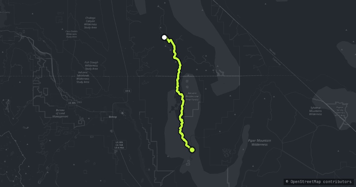 White Mountain Road map
