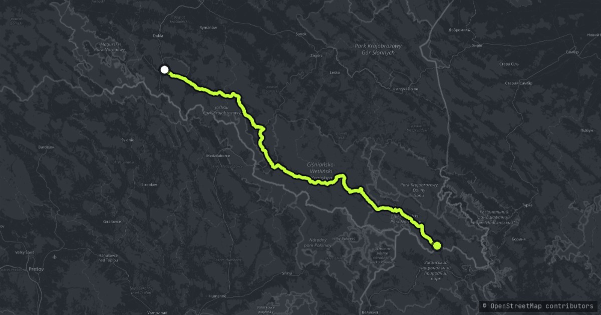 Wielka Pętla Bieszczadzka map