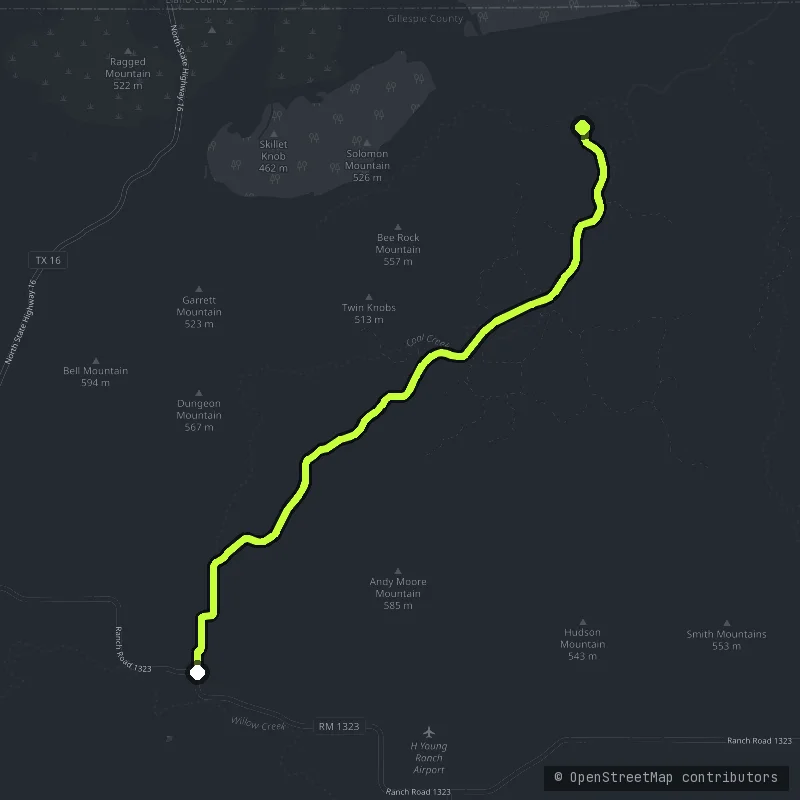 Willow City Loop map