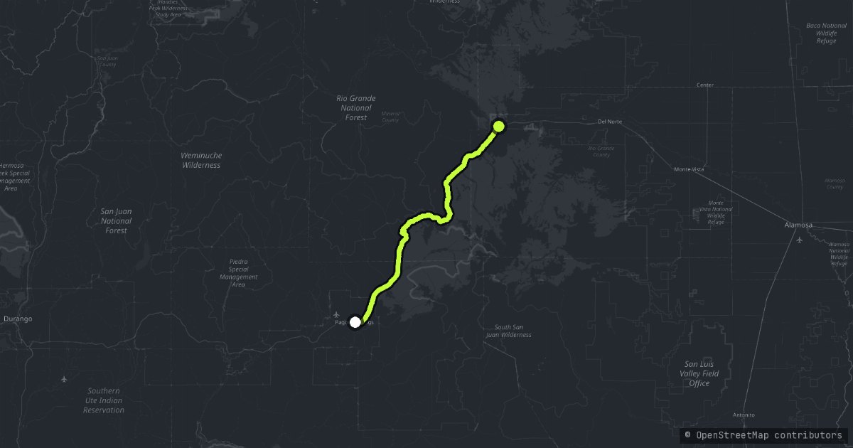 Wolf Creek Pass map
