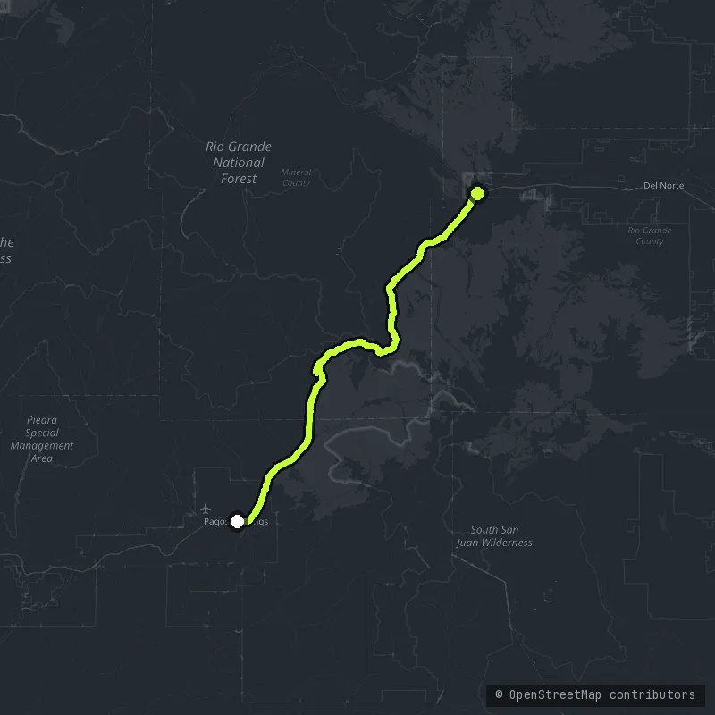 Wolf Creek Pass map