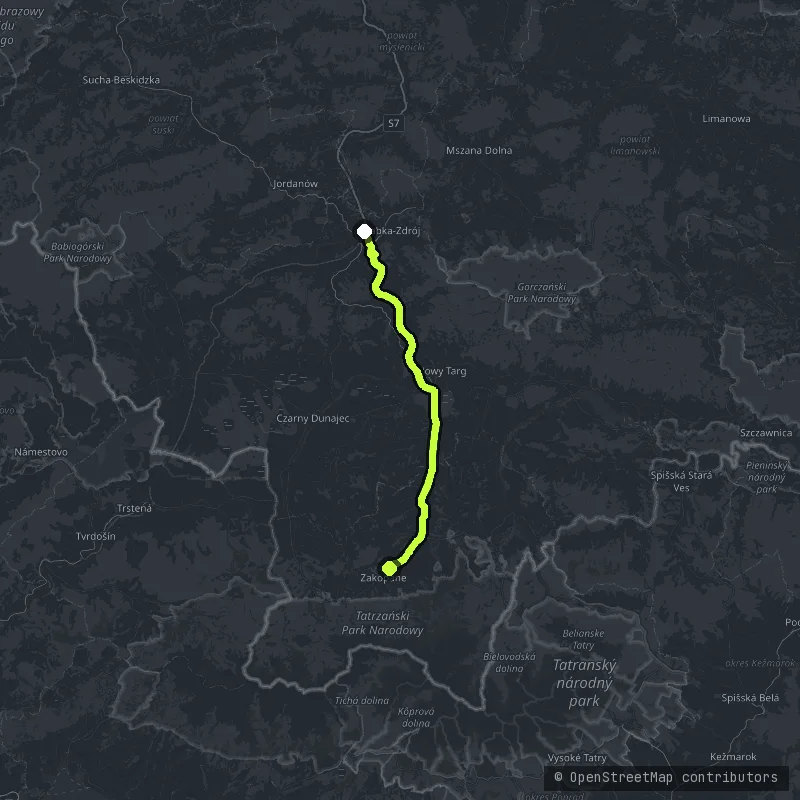 Zakopianka map