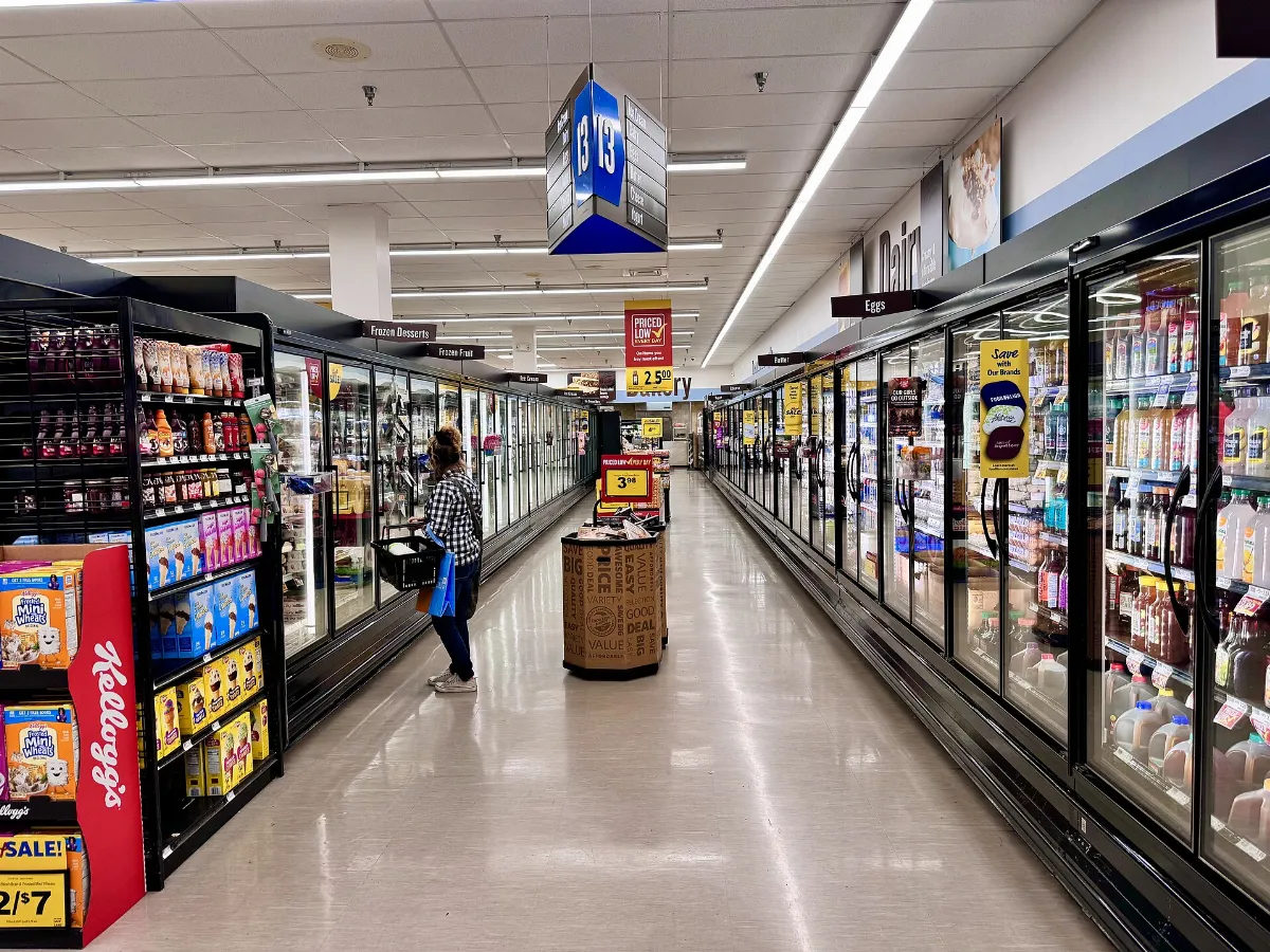 The interior of a Food Lion supermarket in Clyde, North Carolina 03