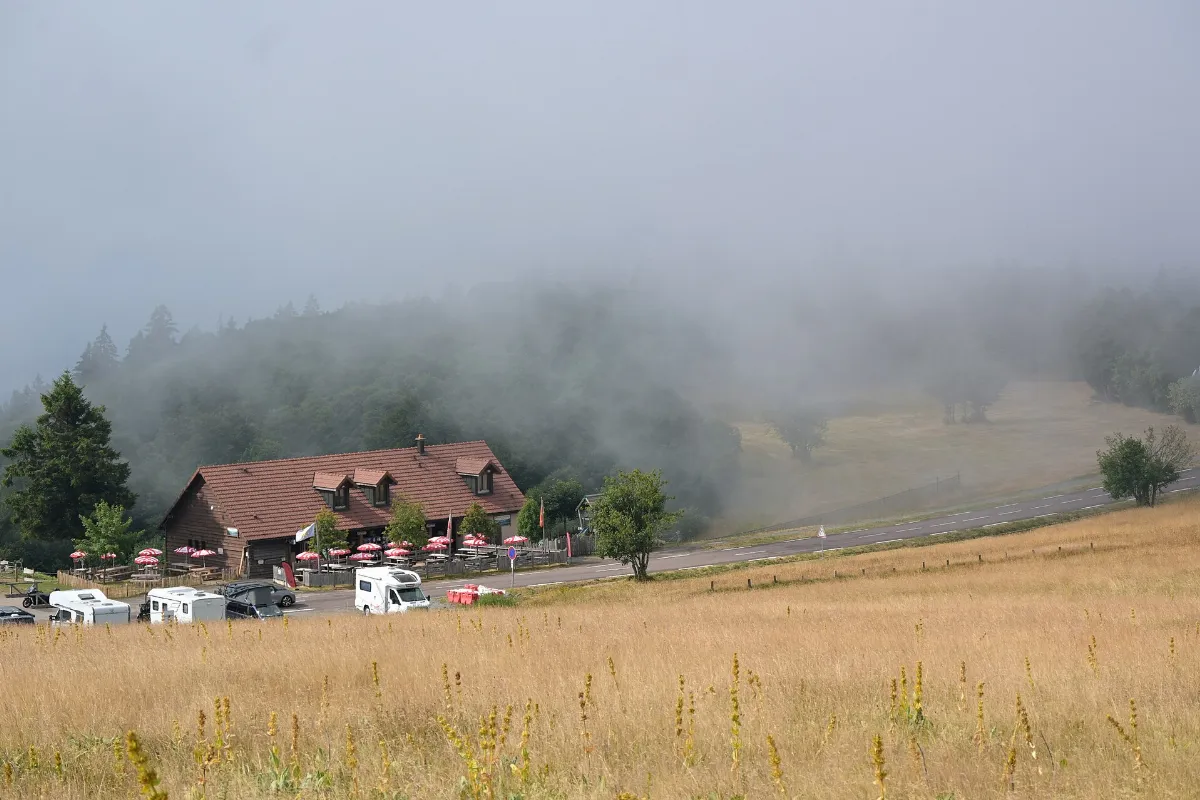 La Poterie on Route du Ballon d'Alsace in fog, Lepuix, 2026