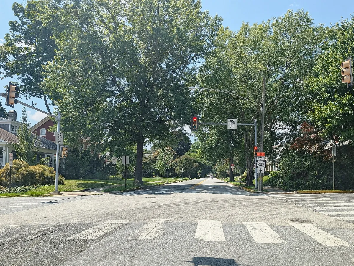 PA 52 sb at New Street, West Chester, Aug. 2026