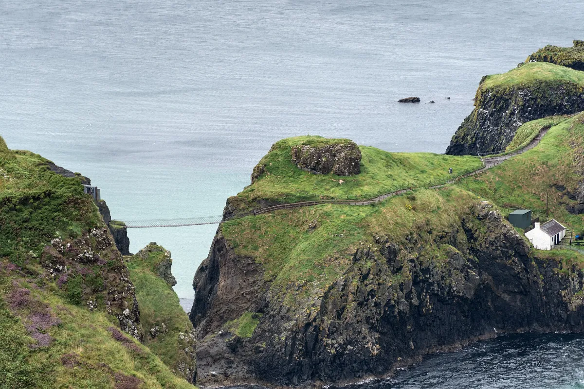 Carrick-a-Rede Rope Bridge - County Antrim, Northern Ireland, UK - August 16, 2017 01