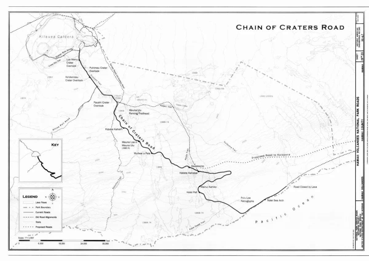 Chain of Craters Road - Hawaii Volcanoes National Park Roads, Volcano, Hawaii County, HI