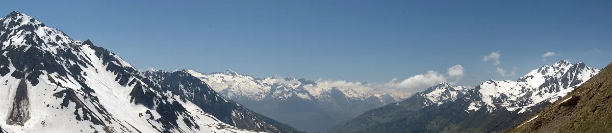 Panoramic vue of Tourmalet col, well known for the Tour de France