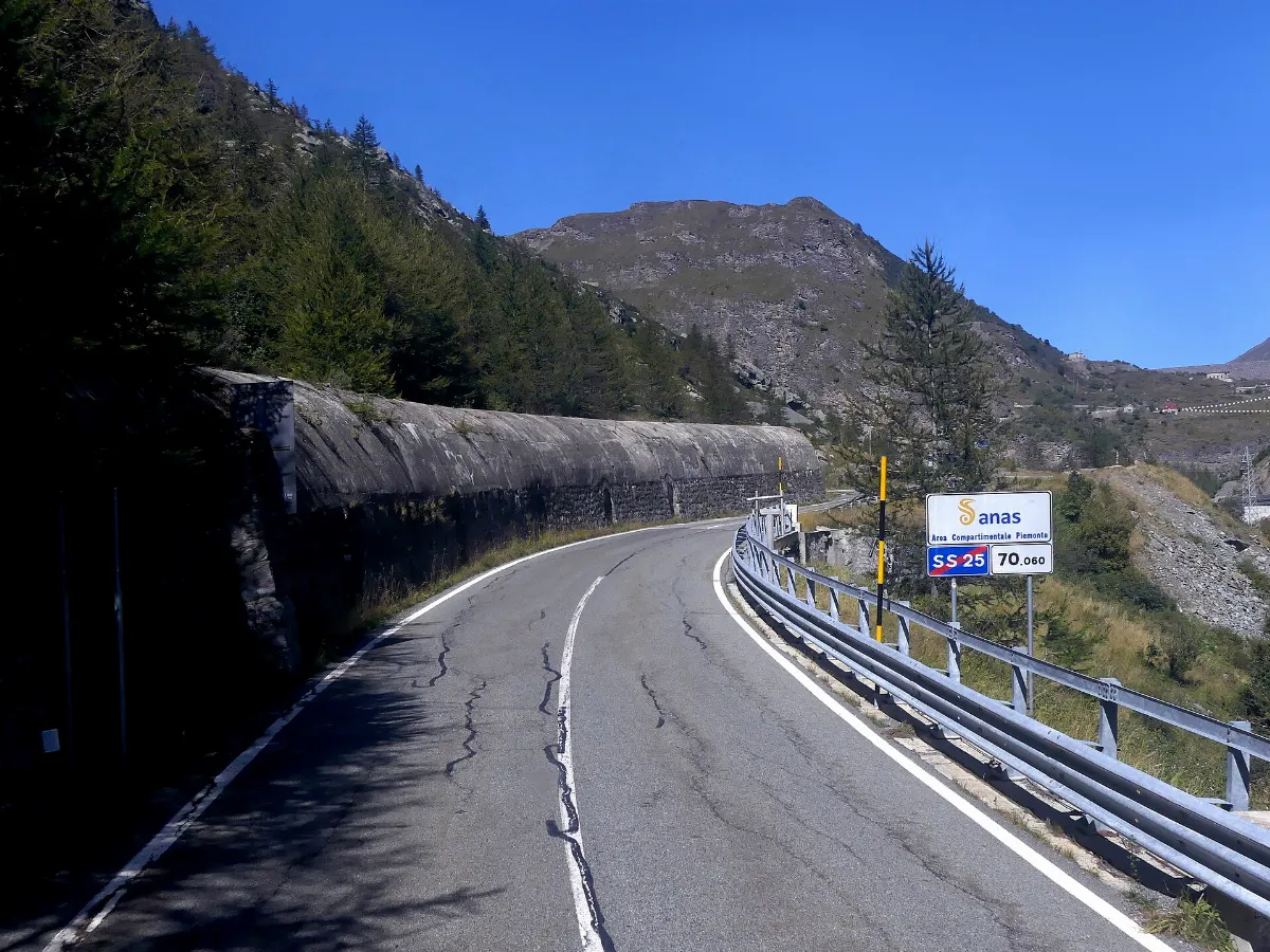 Fin Route SS 25 italienne sous le Mont-Cenis (septembre 2024)