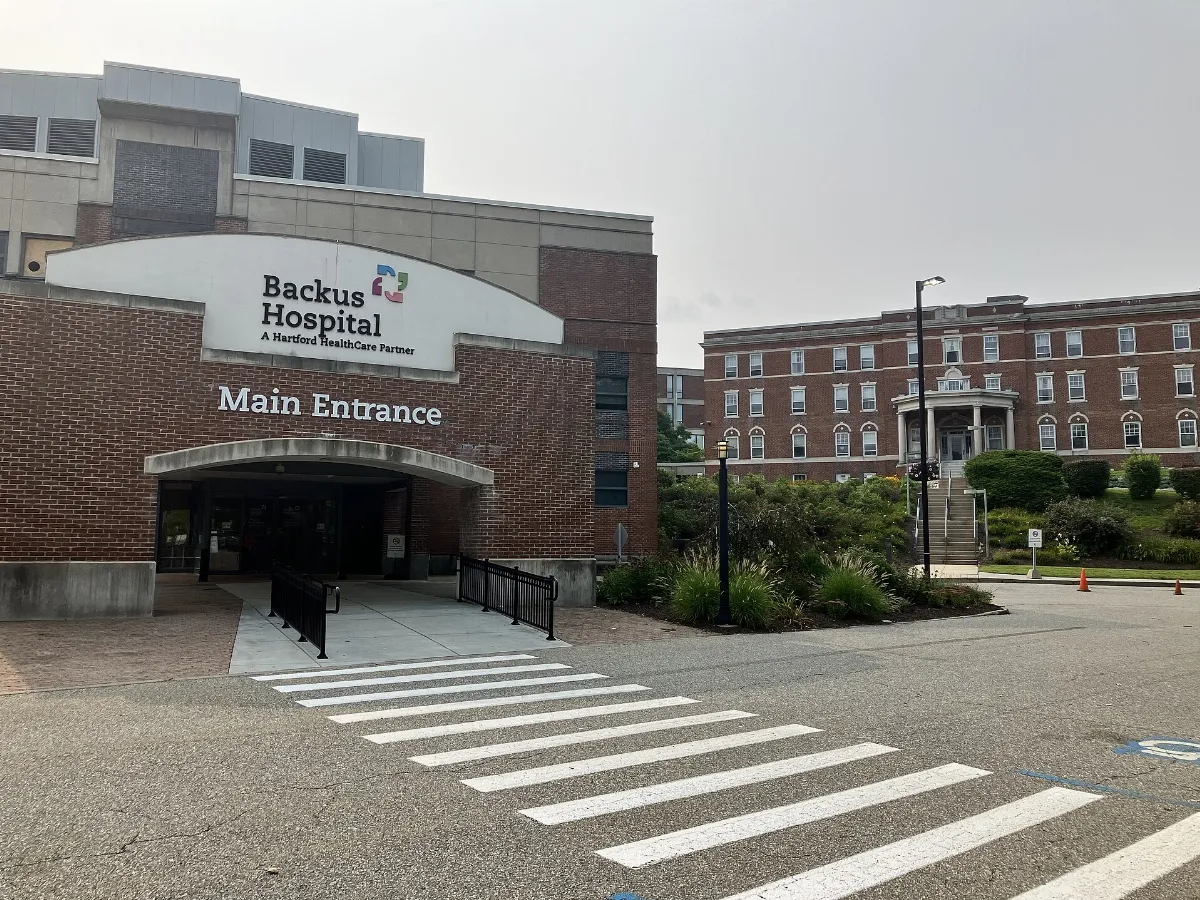 Backus Hospital main entrance