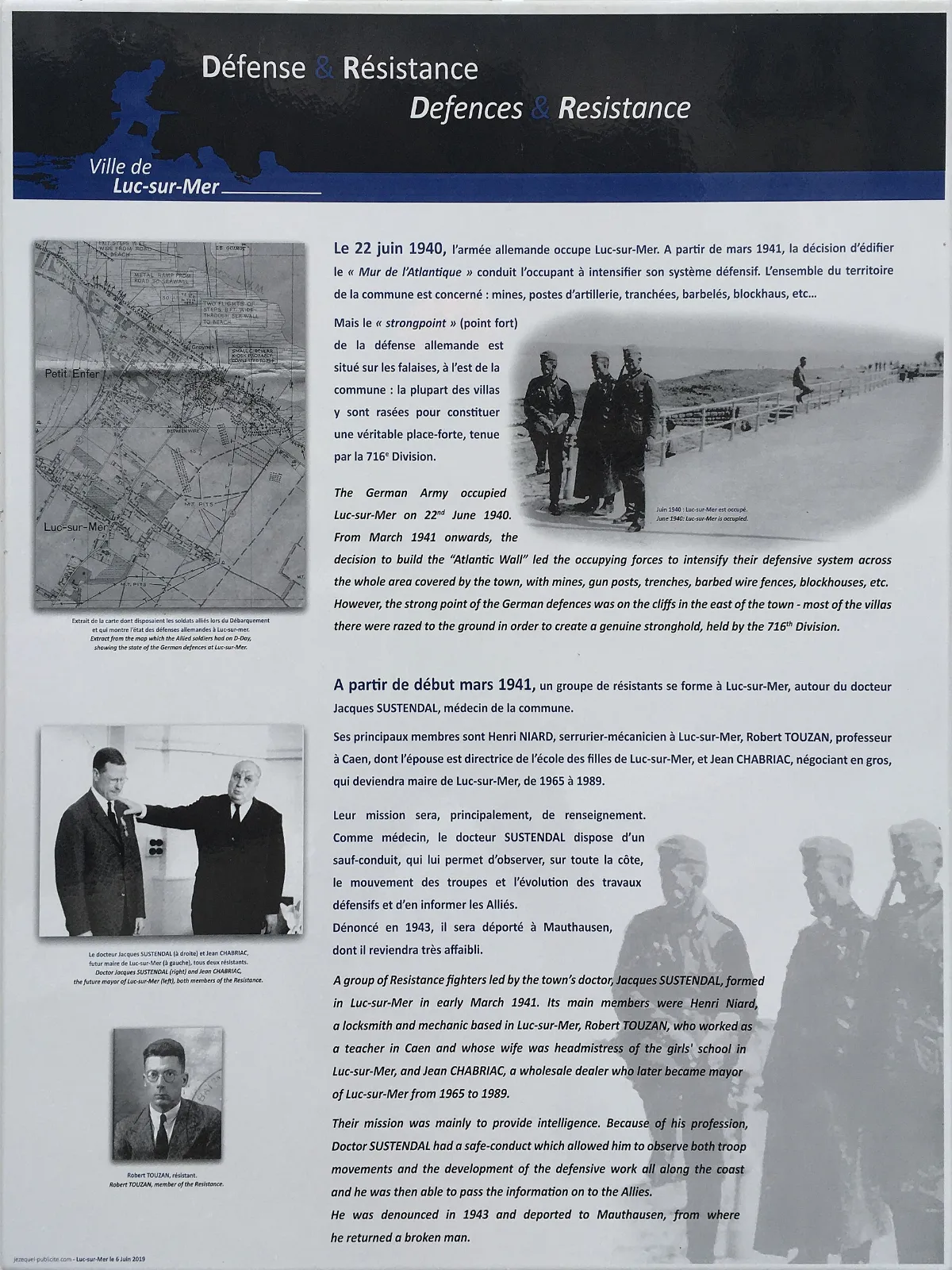 Panneau defence resistance-Luc-sur-Mer