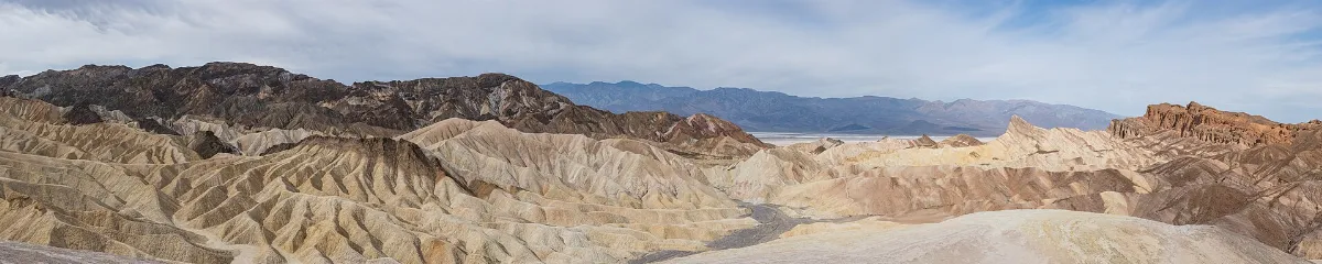 Badlands from Zabriskie Point, panorama, Death Valley National Park, California